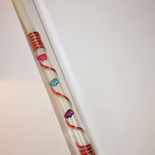 Easter candle with elephants