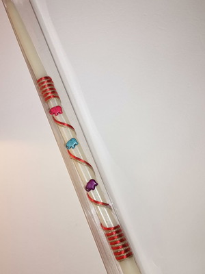 Easter candle with elephants
