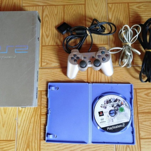 PlayStation 2 (PS2) used with one controller and game, external wear