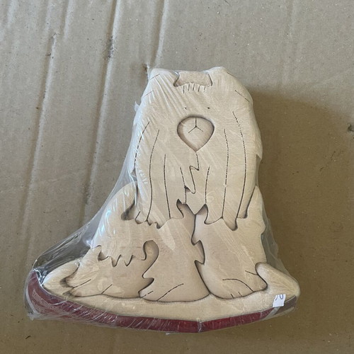 3D wooden dog puzzle new, for assembly and coloring