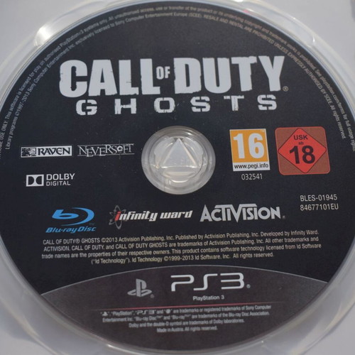 Call of Duty: Ghosts PS3 game very good to like new