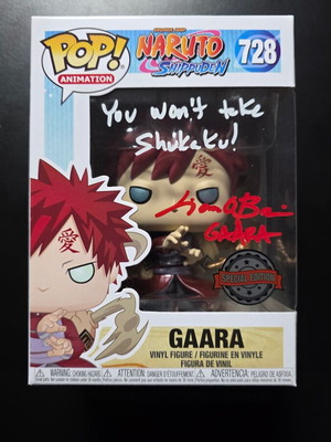 Funko Pop Gaara #728 special edition like new, signed