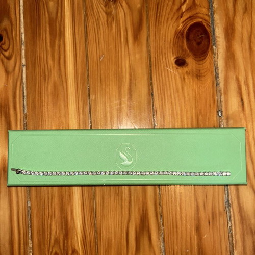 Swarovski Tennis Bracelet Large like new, white and grey