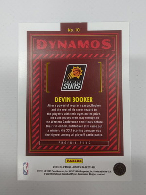 2023-24 Panini-NBA Hoops Basketball Devin Booker Dynamos #10