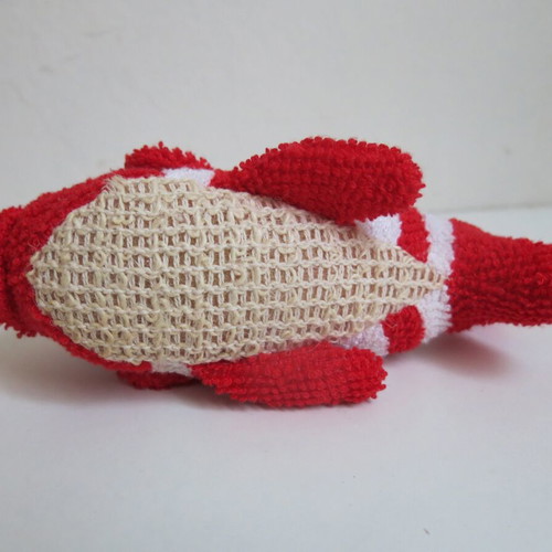 Plush handmade Nemo fish like new, red