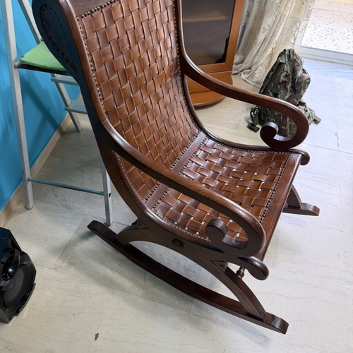 Antique rocking chair, handmade, circa 1900-1930
