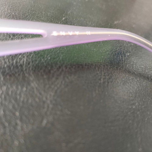 Envy Computer Glasses like new, purple and silver frame, blue light filter