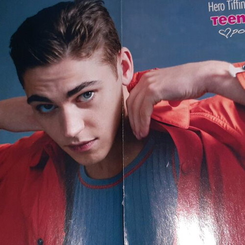 Hero Tiffin Fiennes poster with Kristian Kostov like new from Teenage magazine