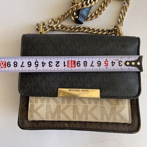 Michael Kors shoulder bag used, brown and black monogram