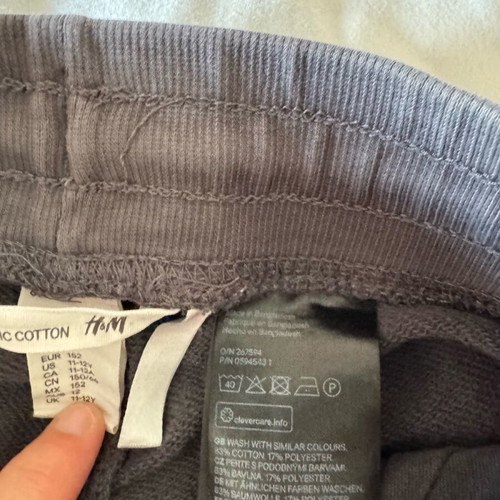 2 Grey H&M Boys' Shorts 11-12 Years Used, One With Tear