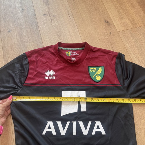 Norwich City Errea Away football shirt 2014/2015 signed size M