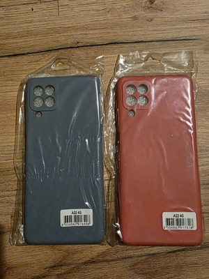 Samsung A22 4G phone cases new, navy blue and red mat, set of 2