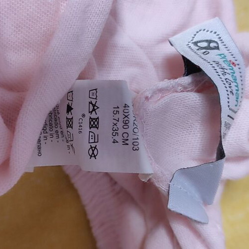 Pink fitted sheet 40 x 90 cm 100% cotton