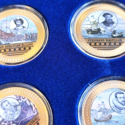 Coin collection new, set of 18 in wooden case with certificate
