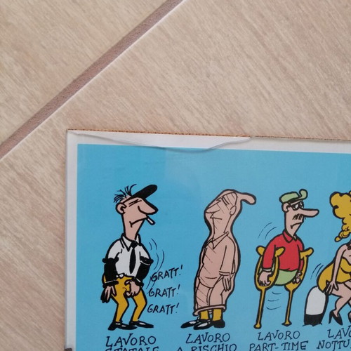 Zap & Ida Lavoro Italian humorous poster 1998 used