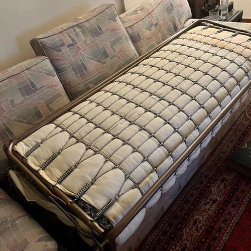 Three-seater sofa bed with extra cover and cushions