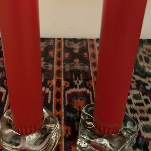Costa Boda candlesticks new, set of 3 pieces