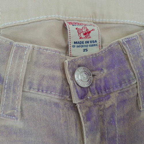 True Religion women's jeggings jeans, size 25 XS W26 L29, skinny slim with glitter stretch