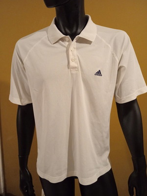 Adidas vintage tennis polo 2003 size L like new, white
