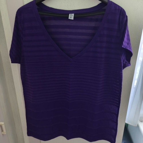 Semi-transparent women's blouse like new, size L, purple