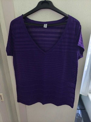 Semi-transparent women's blouse like new, size L, purple