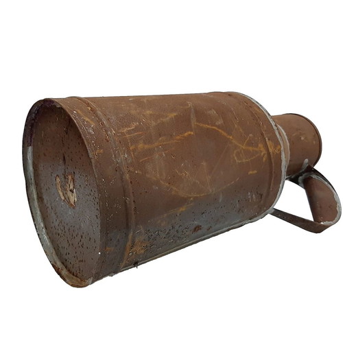 Vintage tin milk jug used, rustic farmhouse decor