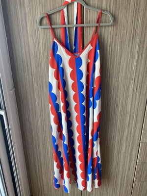 Karavan long dress, blue and red