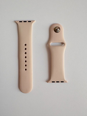 Silicon sport band for Apple Watch, pink sand, size S/M