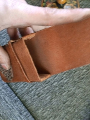 Vintage leather cigarette case new, handmade