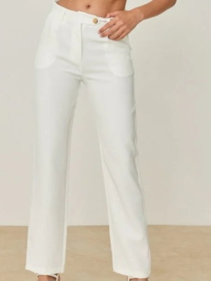 White office pants like new, midrise, size S 36 8