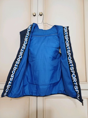 Sleeveless jacket for boy 10 years like new, blue