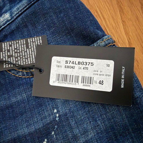 Dsquared2 Tidy Biker Jean S74LB0375 jeans new, size 48, blue