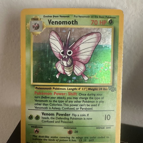 Pokemon Venomoth Holo Rare Vintage Card like new