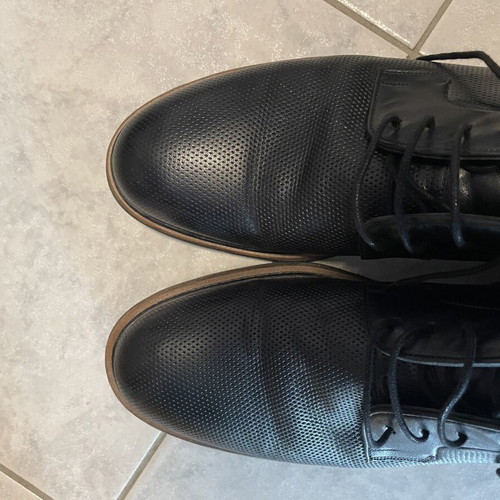 Gianna Kazakou men's leather scarponi used, wide fit, black