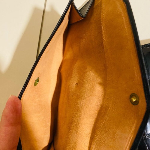 Set of 2 new black leather wallets