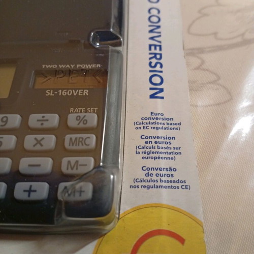 Casio Euro Conversion calculator new sealed