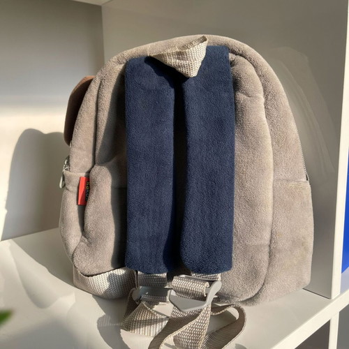 Kakoo Kids Plush Elephant Backpack like new, grey and blue