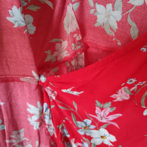 Red floral dress large H&M like new