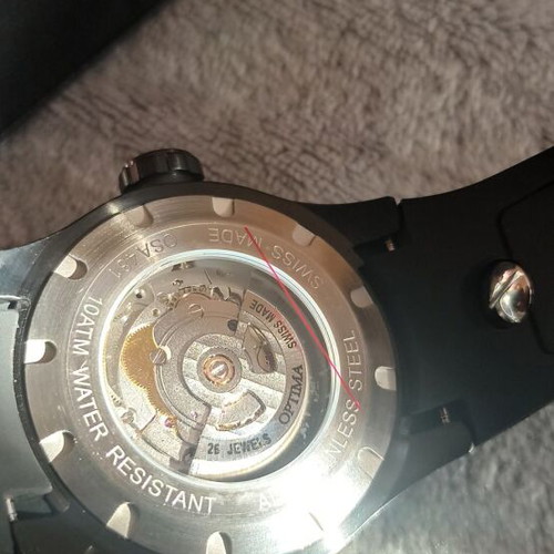 Optima Oakland automatic watch new, Swiss, black
