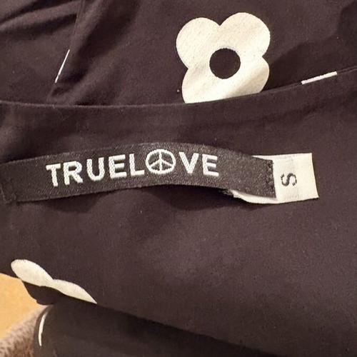 True Love Cocktail Floral Dress open back size S like new, black and white