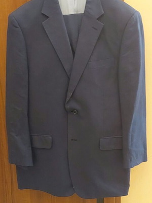 Spring men's suit like new, size 52, dark blue