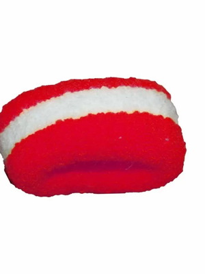 Thick hair tie new, red/white