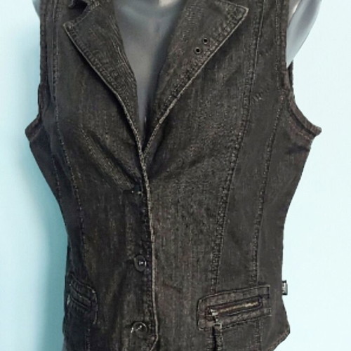 Cecil women's denim vest like new, size L-XXL, black