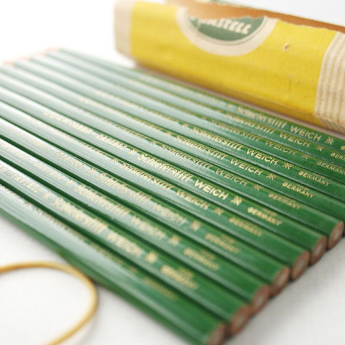 Vintage μολύβια A.W. Faber Castell Schieferstift Weich128 πακέτο 12 καινούργια
