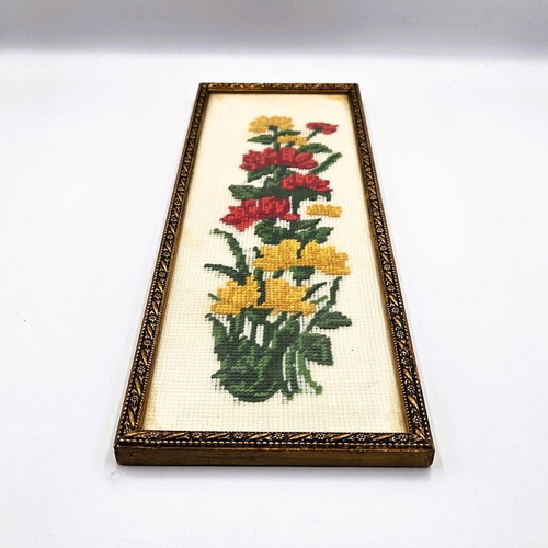 Embroidered paintings used set of 2 pieces