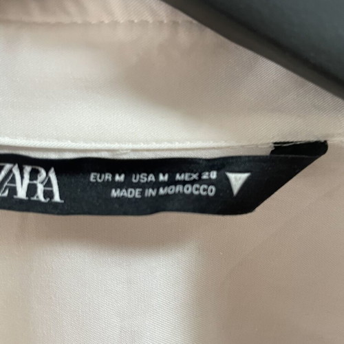 Zara crop shirt medium white like new