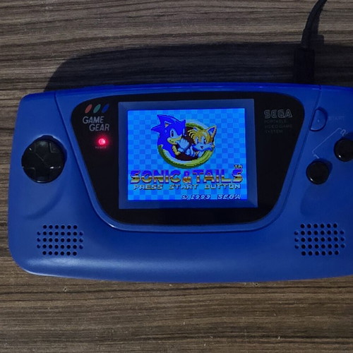 Sega Game Gear refurbished handheld console with IPS screen