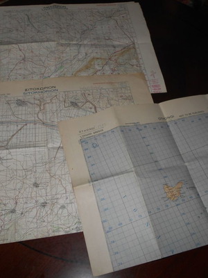 Military maps Othoni, Sitohori and Livadero used, set of 3