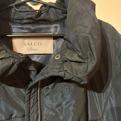 Salco Italian jacket like new, quilted with belt, size 48