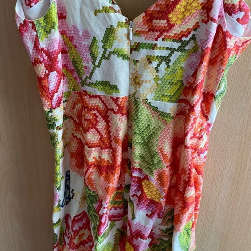 Farmrio dress small linen short tight like new multicolor